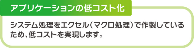 アプリケーションの低コスト化